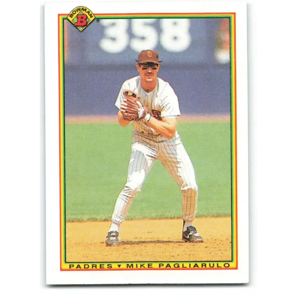 1990 Bowman #219 Mike Pagliarulo NM-MT San Diego Padres Baseball Card - Baseball Card Single