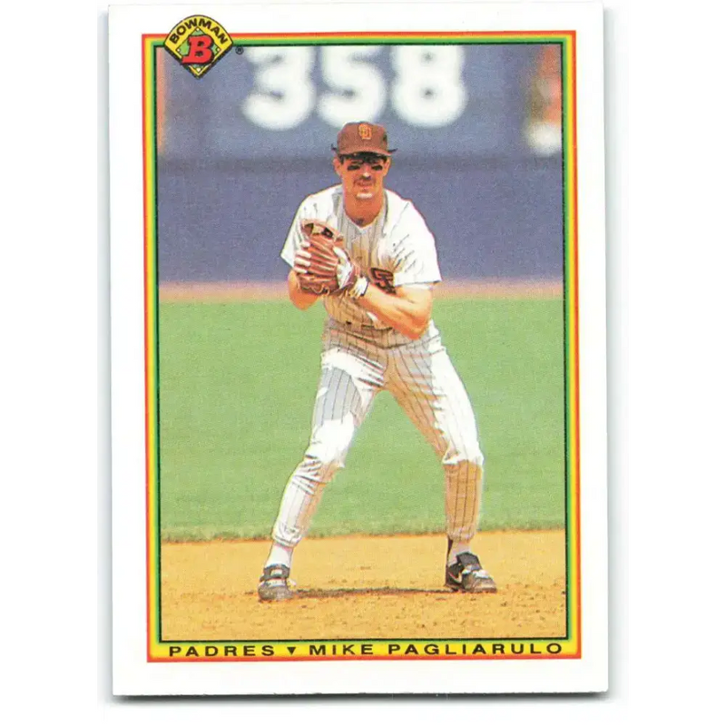 1990 Bowman #219 Mike Pagliarulo NM-MT San Diego Padres Baseball Card - Baseball Card Single