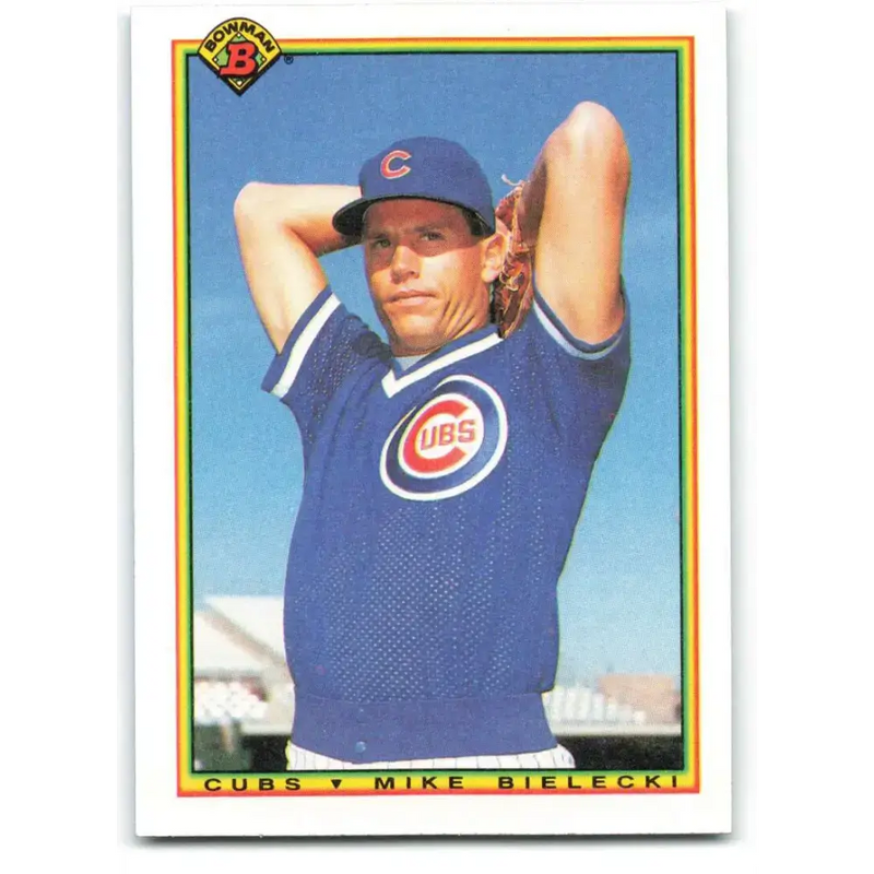 1990 Bowman #22 Mike Bielecki NM-MT Chicago Cubs Baseball Card - Baseball Card Single