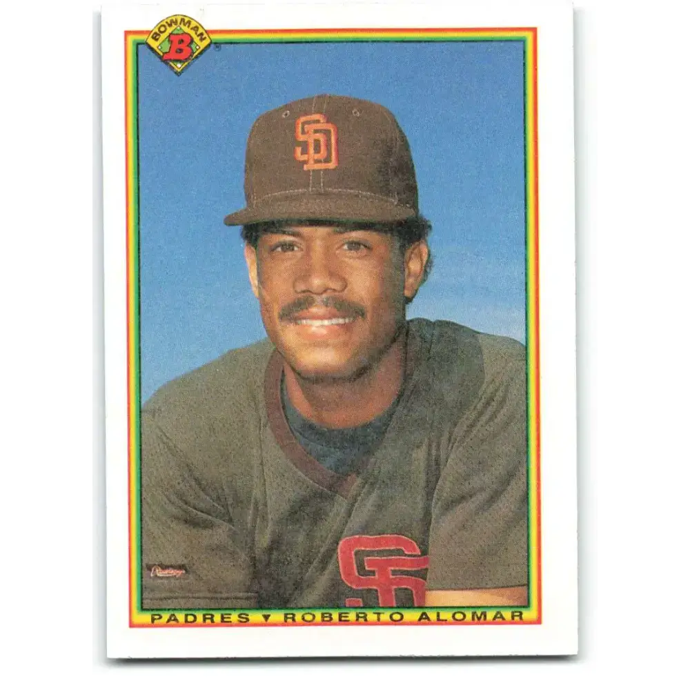 1990 Bowman #221 Roberto Alomar NM-MT San Diego Padres Baseball Card - Baseball Card Single
