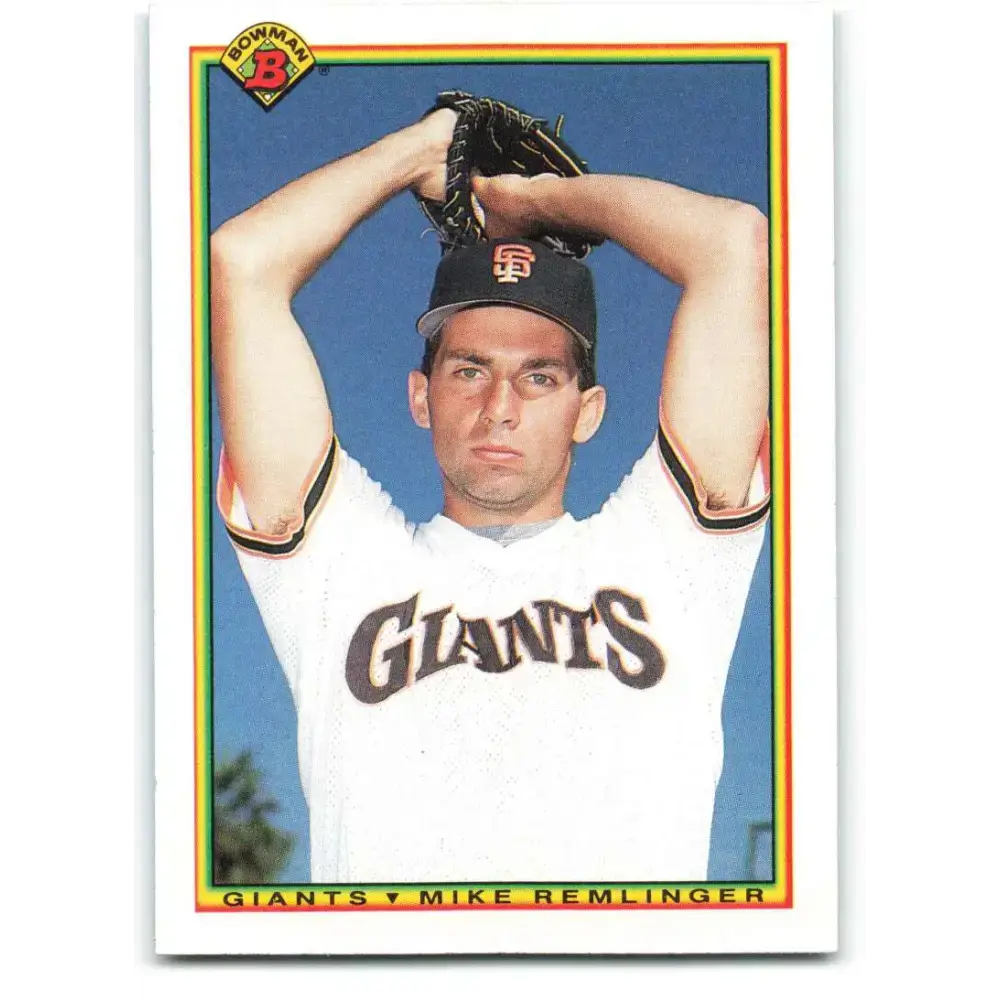 1990 Bowman #227 Mike Remlinger NM-MT RC Rookie San Francisco Giants Baseball Card - Baseball Card Single