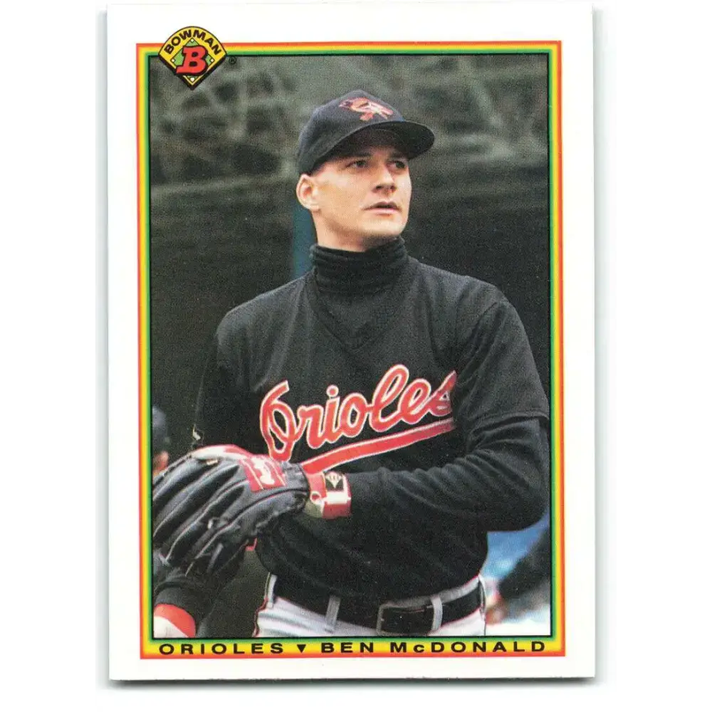 1990 Bowman #243 Ben McDonald NM-MT RC Rookie Baltimore Orioles Baseball Card - Baseball Card Single