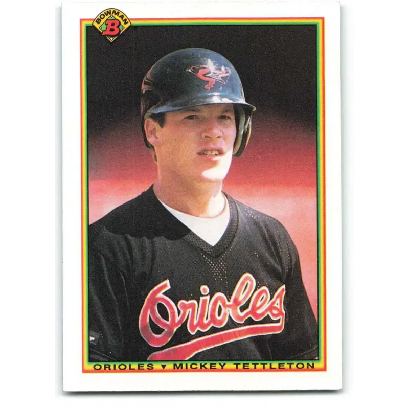 1990 Bowman #254 Mickey Tettleton NM-MT Baltimore Orioles Baseball Card - Baseball Card Single