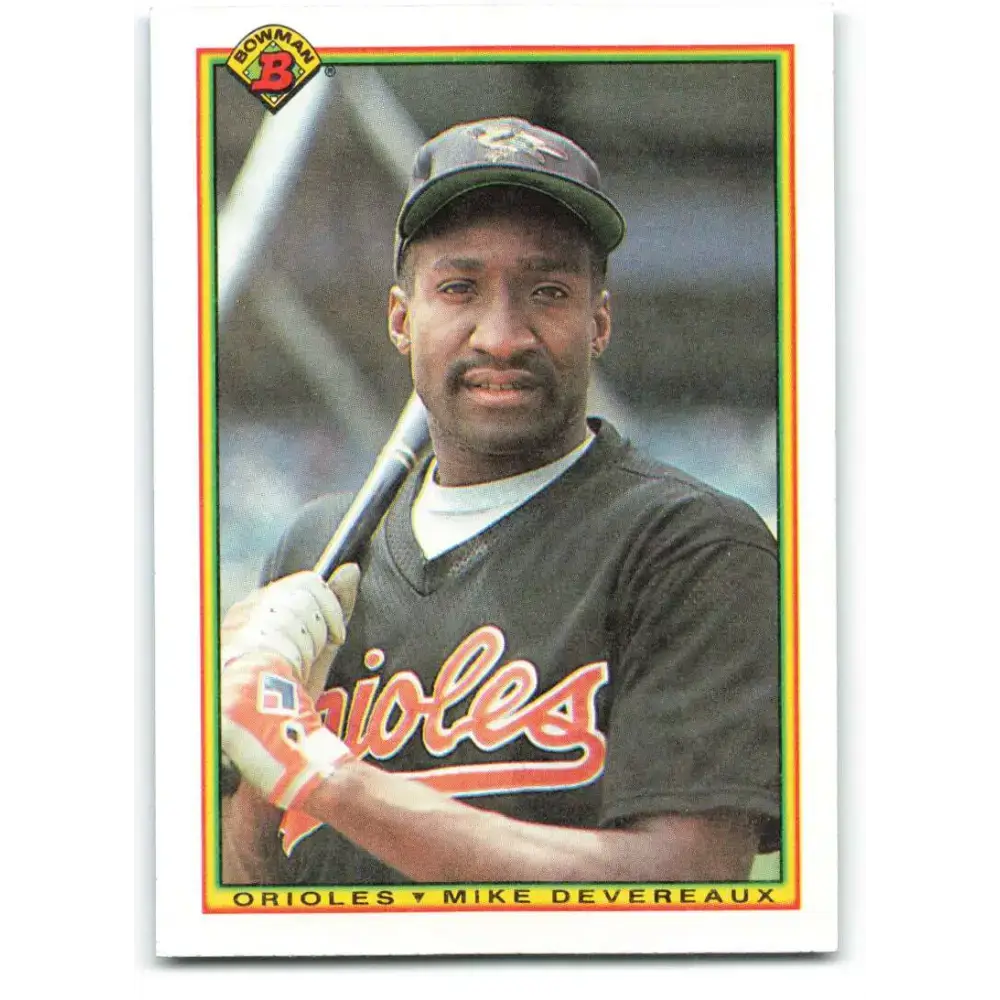 1990 Bowman #260 Mike Devereaux NM-MT Baltimore Orioles Baseball Card - Baseball Card Single
