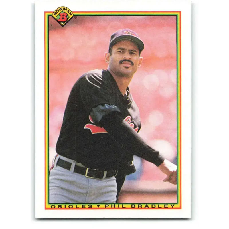 1990 Bowman #261 Phil Bradley NM-MT Baltimore Orioles Baseball Card - Baseball Card Single