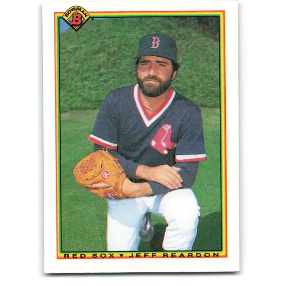 1990 Bowman #265 Jeff Reardon NM-MT Boston Red Sox Baseball Card - Baseball Card Single