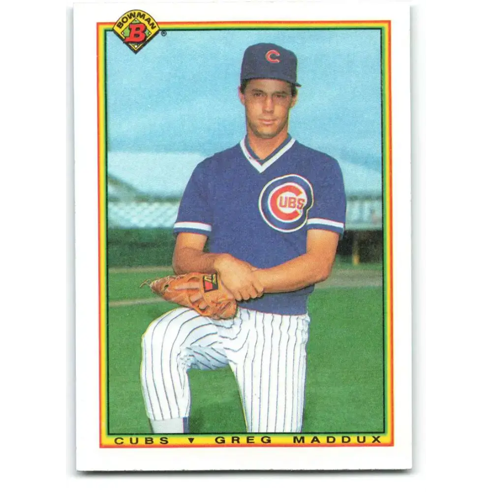 1990 Bowman #27 Greg Maddux NM-MT Chicago Cubs Baseball Card - Baseball Card Single