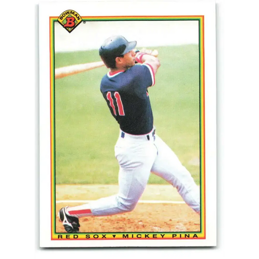 1990 Bowman #270 Mickey Pina NM-MT RC Rookie Boston Red Sox Baseball Card - Baseball Card Single