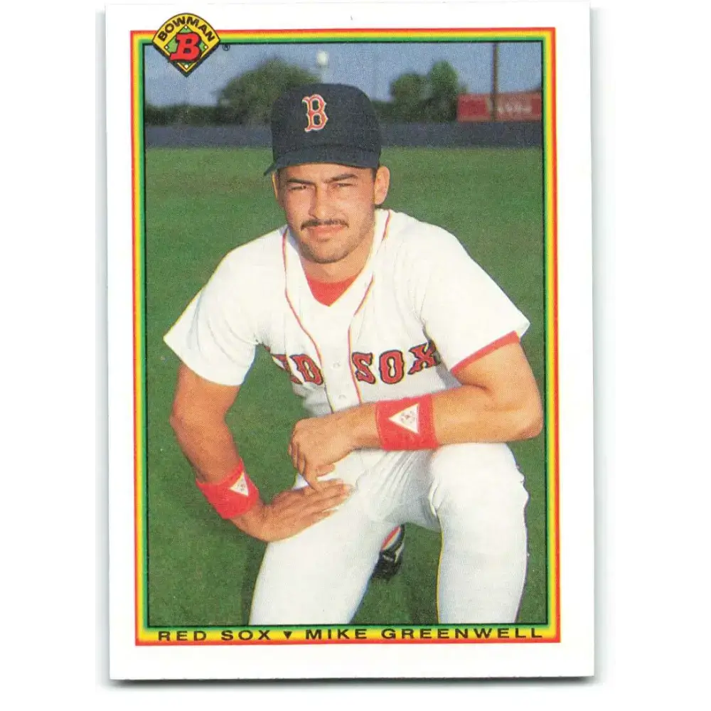 1990 Bowman #274 Mike Greenwell NM-MT Boston Red Sox Baseball Card - Baseball Card Single