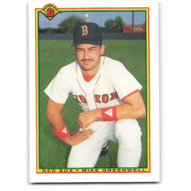 1990 Bowman #274 Mike Greenwell NM-MT Boston Red Sox Baseball Card - Baseball Card Single