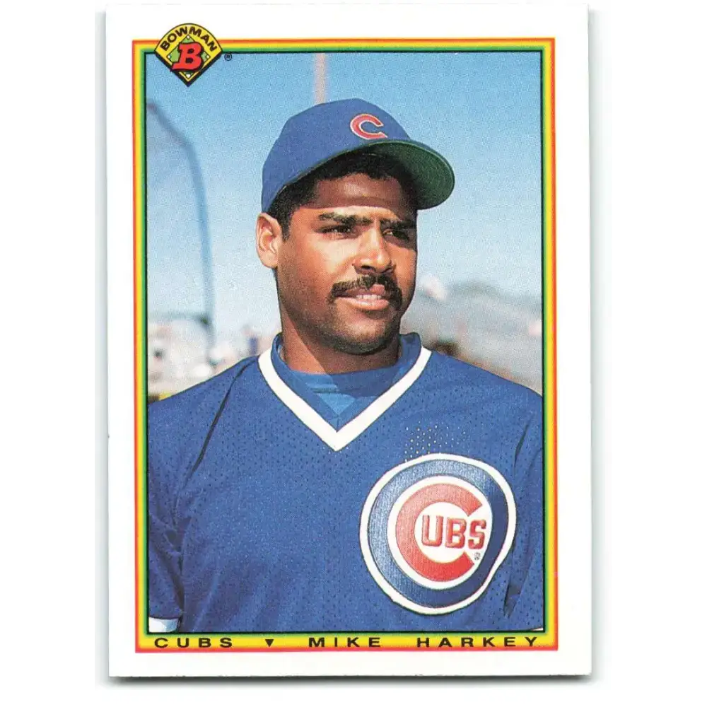 1990 Bowman #28 Mike Harkey NM-MT Chicago Cubs Baseball Card - Baseball Card Single