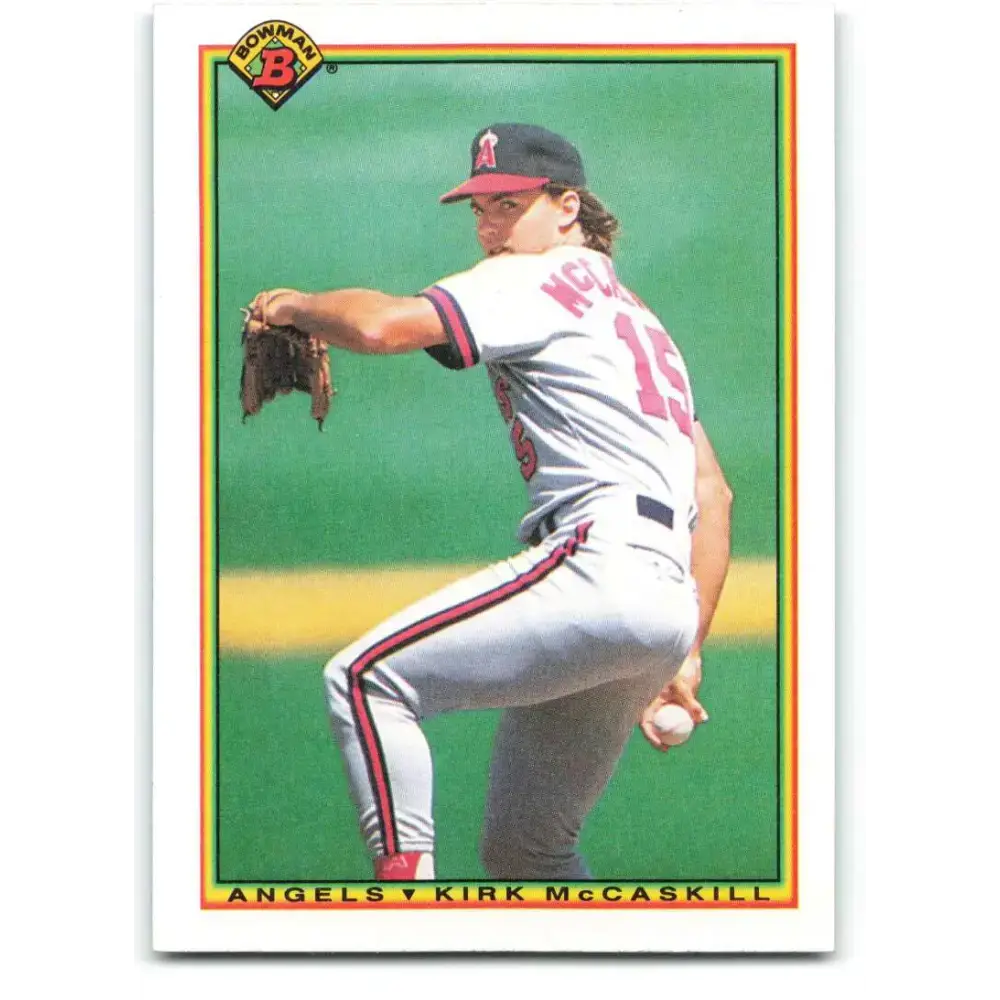 1990 Bowman #283 Kirk McCaskill NM-MT California Angels Baseball Card - Baseball Card Single