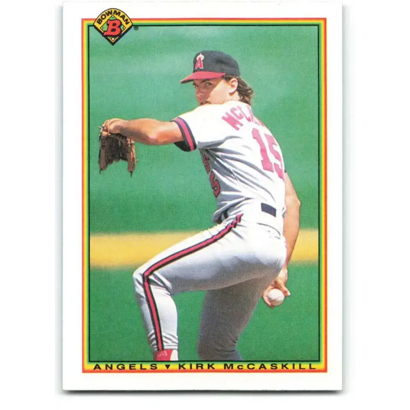1990 Bowman #283 Kirk McCaskill NM-MT California Angels Baseball Card - Baseball Card Single