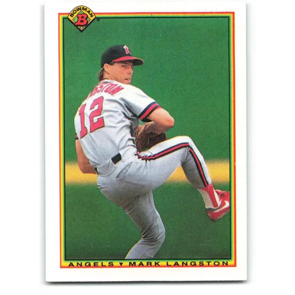 1990 Bowman #284 Mark Langston NM-MT California Angels Baseball Card - Baseball Card Single
