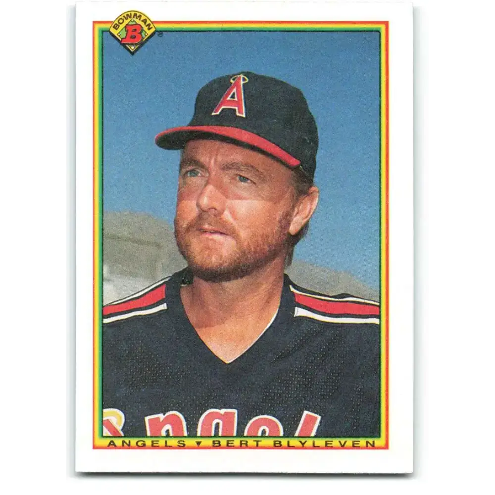1990 Bowman #285 Bert Blyleven NM-MT California Angels Baseball Card - Baseball Card Single
