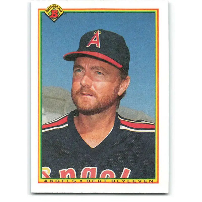 1990 Bowman #285 Bert Blyleven NM-MT California Angels Baseball Card - Baseball Card Single