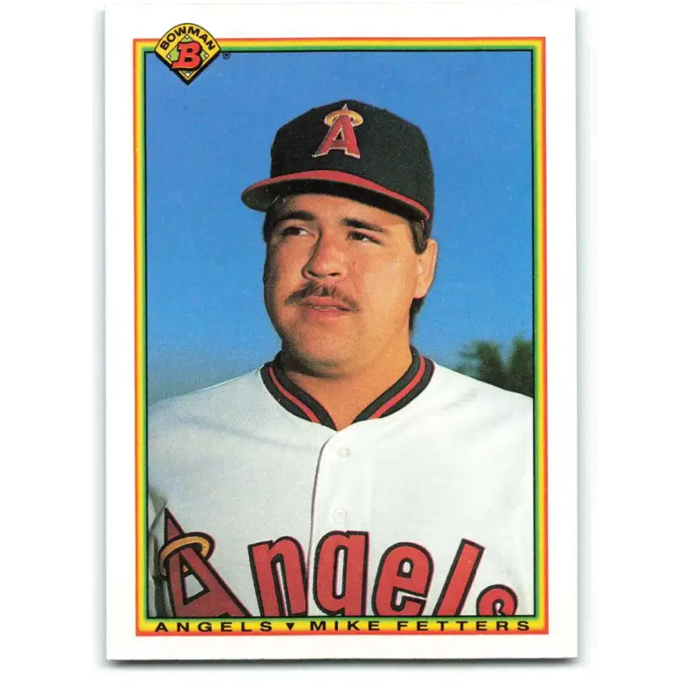1990 Bowman #286 Mike Fetters NM-MT RC Rookie California Angels Baseball Card - Baseball Card Single