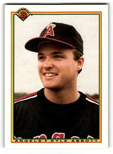Kyle Abbott California Angels baseball card from 1990 Bowman series