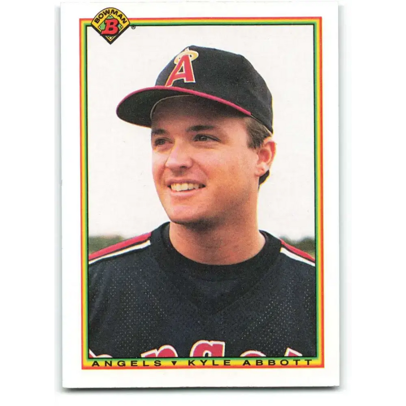 1990 Bowman #287 Kyle Abbott NM-MT RC Rookie California Angels Baseball Card - Baseball Card Single