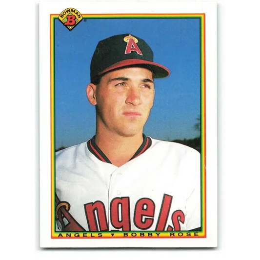 1990 Bowman #293 Bobby Rose NM-MT California Angels Baseball Card - Baseball Card Single