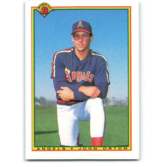 1990 Bowman #298 John Orton NM-MT RC Rookie California Angels Baseball Card - Baseball Card Single