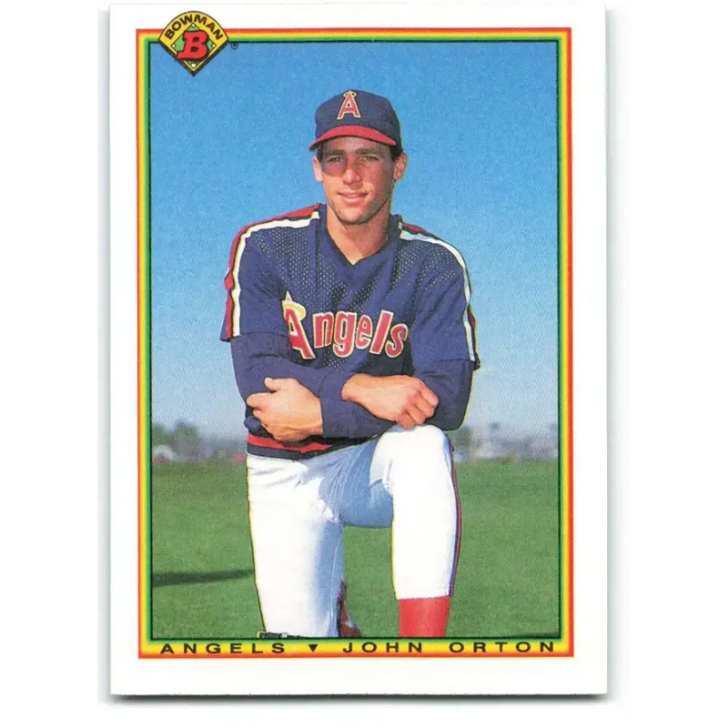 1990 Bowman #298 John Orton NM-MT RC Rookie California Angels Baseball Card - Baseball Card Single
