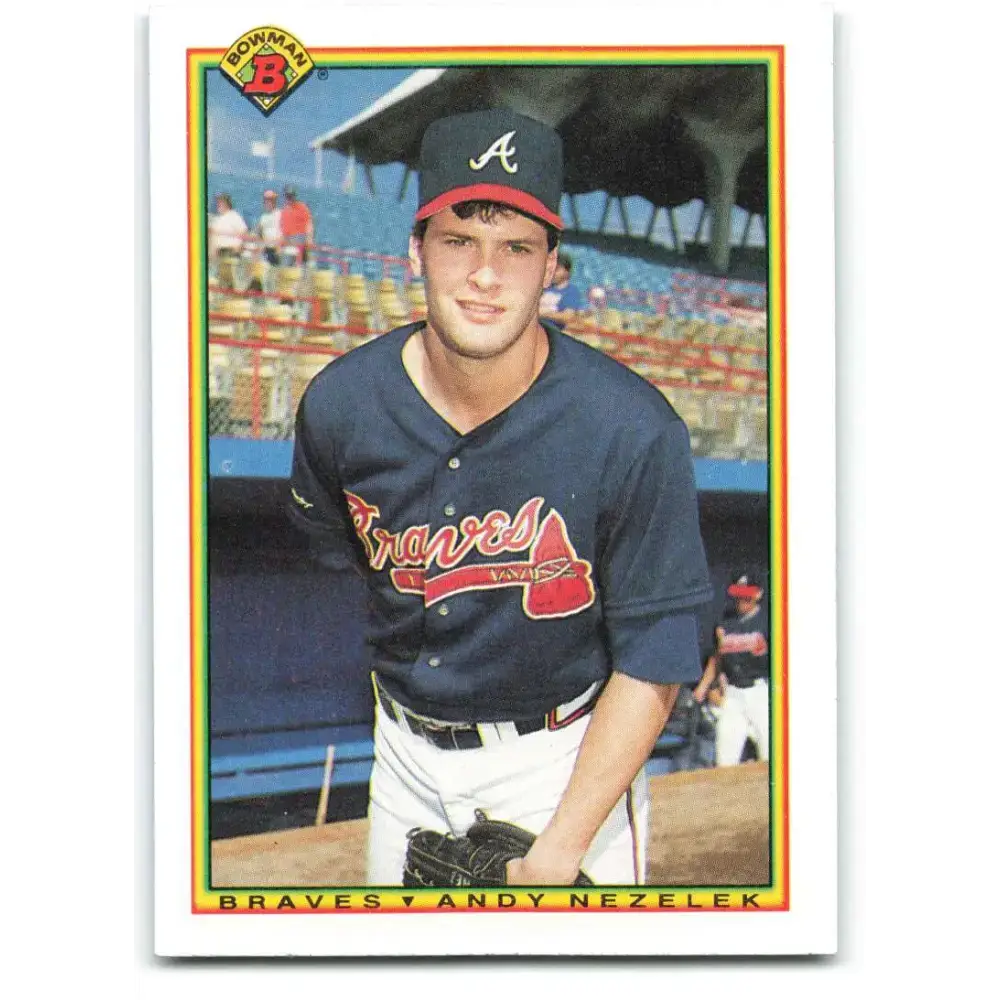 1990 Bowman #3 Andy Nezelek NM-MT Atlanta Braves Baseball Card - Baseball Card Single