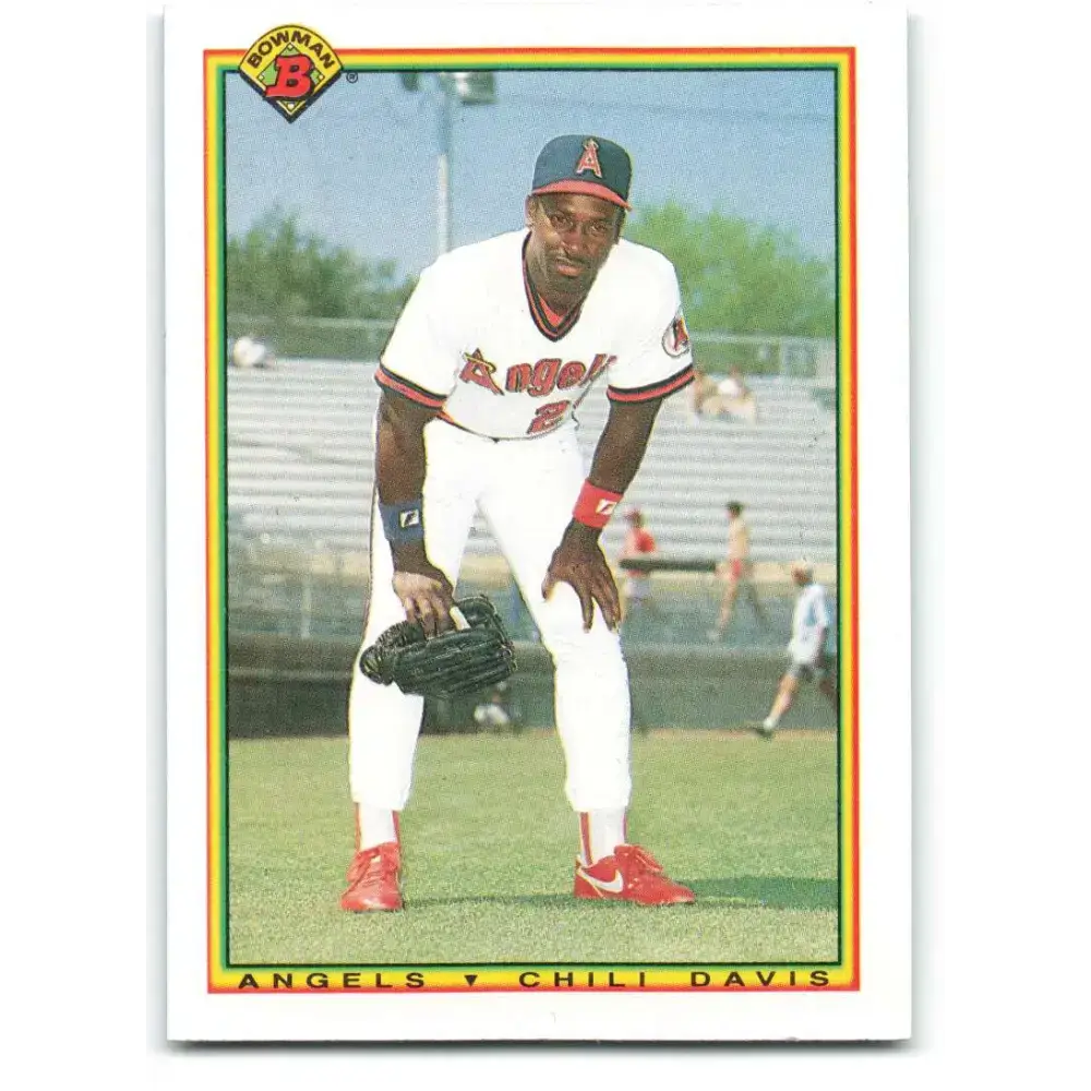 1990 Bowman #301 Chili Davis NM-MT California Angels Baseball Card - Baseball Card Single