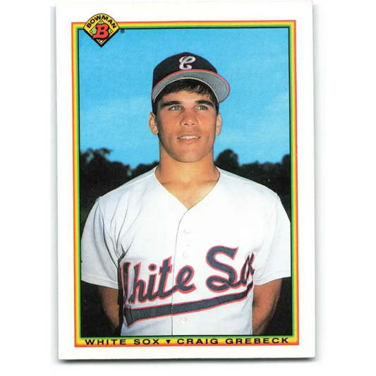 1990 Bowman #318 Craig Grebeck NM-MT RC Rookie Chicago White Sox Baseball Card - Baseball Card Single