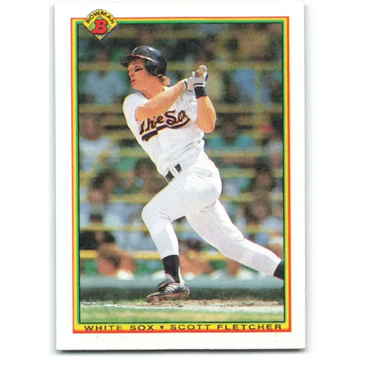 1990 Bowman #319 Scott Fletcher NM-MT Chicago White Sox Baseball Card - Baseball Card Single