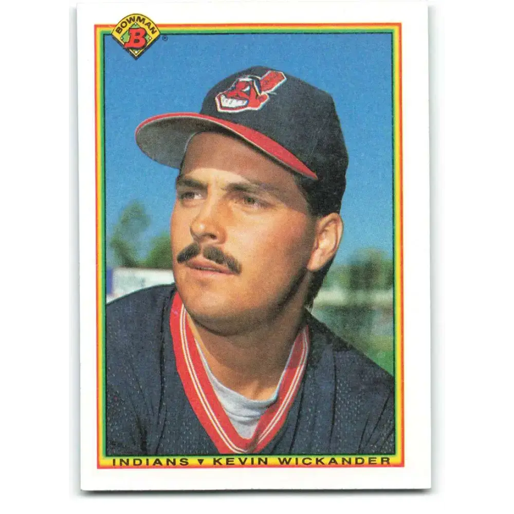 1990 Bowman #327 Kevin Wickander NM-MT Cleveland Indians Baseball Card - Baseball Card Single