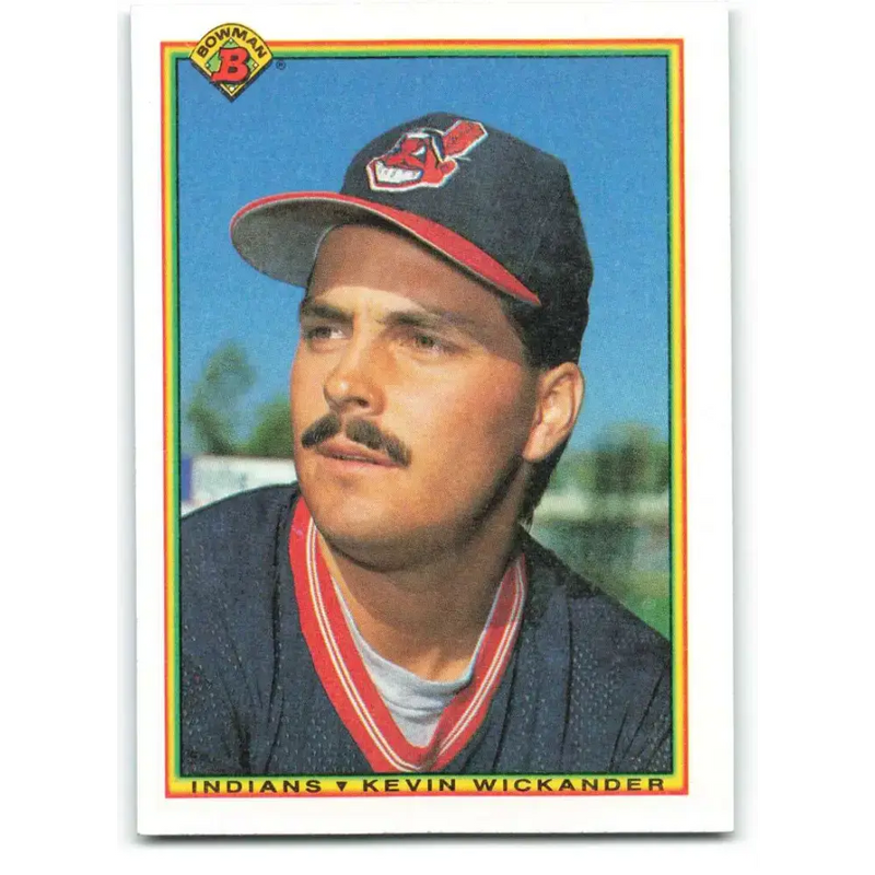 1990 Bowman #327 Kevin Wickander NM-MT Cleveland Indians Baseball Card - Baseball Card Single