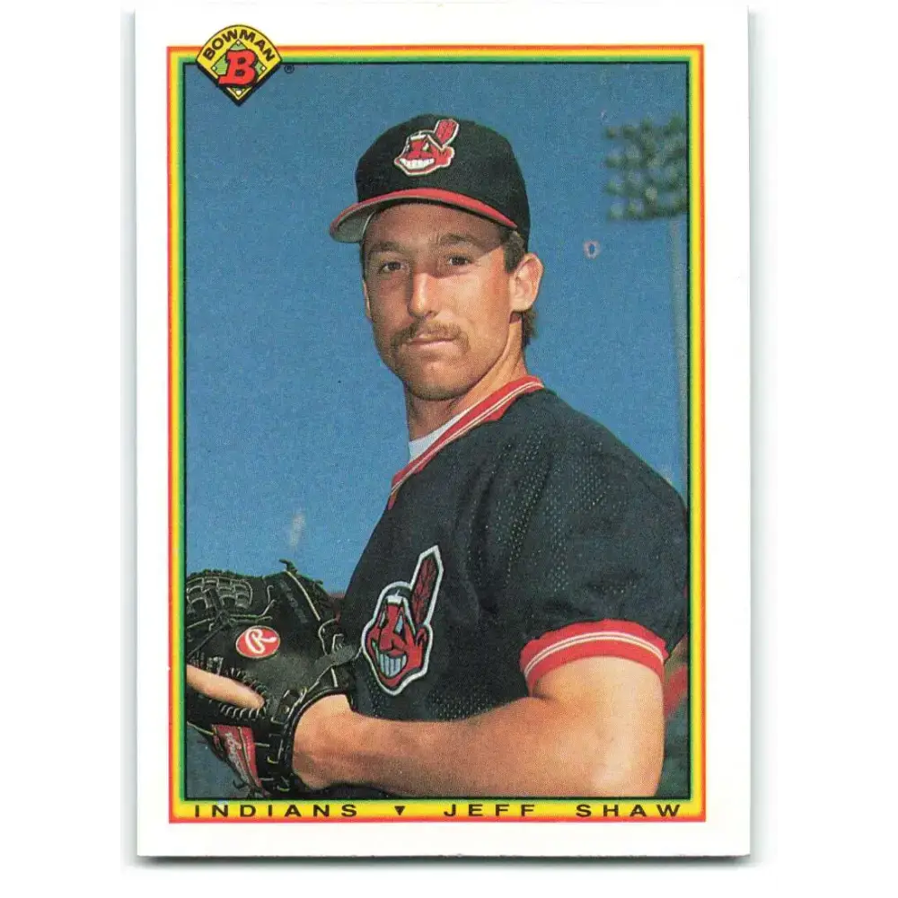 1990 Bowman #329 Jeff Shaw NM-MT Cleveland Indians Baseball Card - Baseball Card Single
