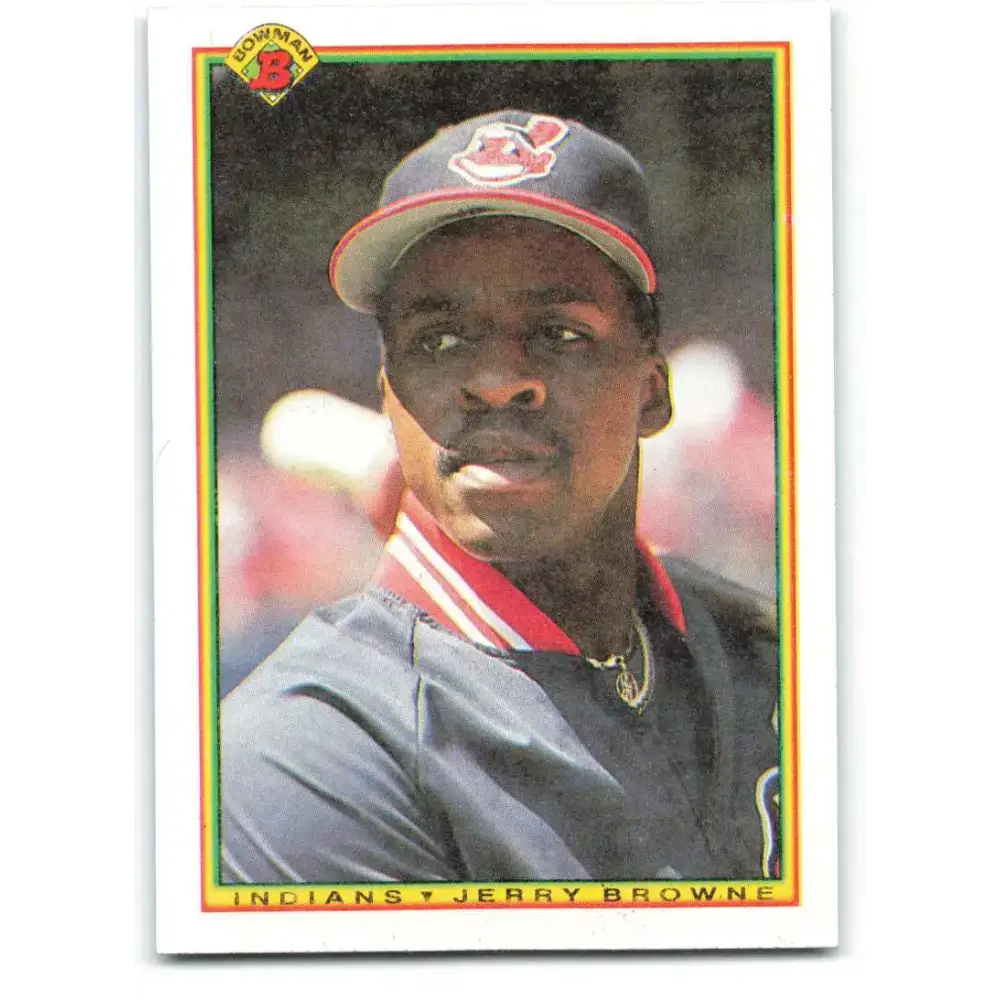 1990 Bowman #332 Jerry Browne NM-MT Cleveland Indians Baseball Card - Baseball Card Single