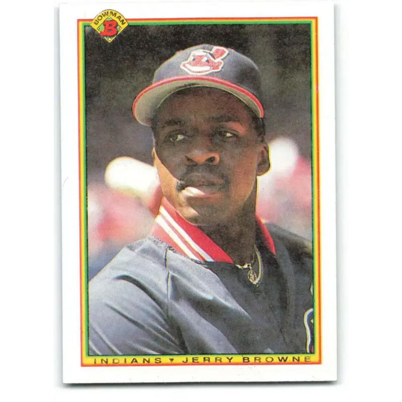 1990 Bowman #332 Jerry Browne NM-MT Cleveland Indians Baseball Card - Baseball Card Single