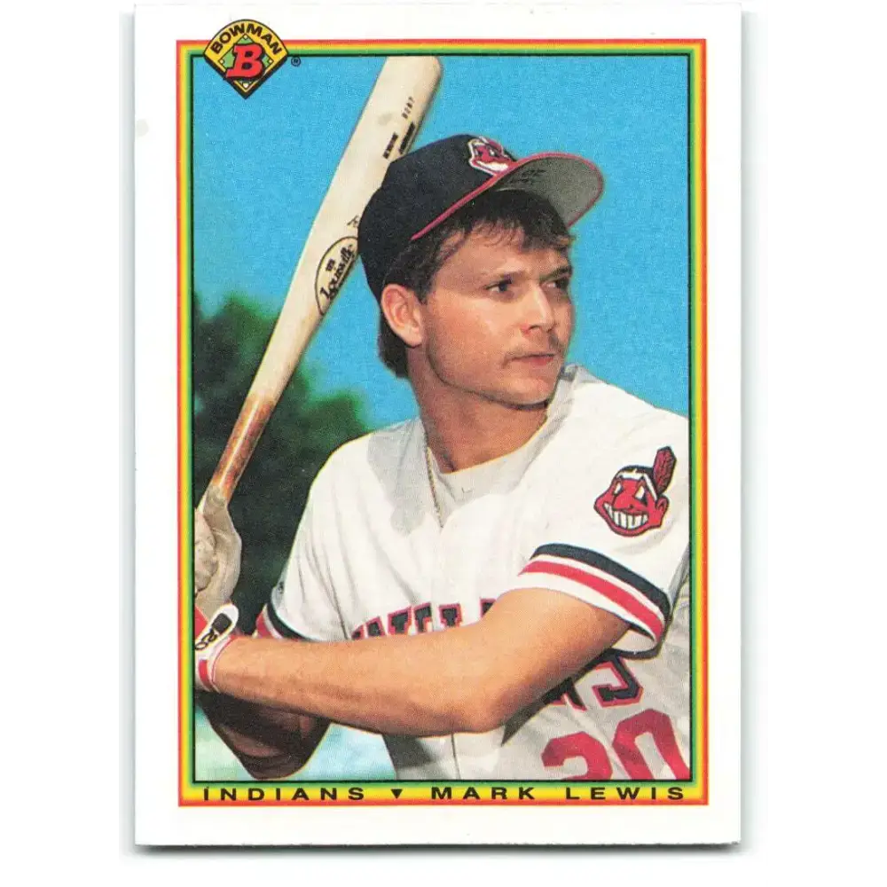 1990 Bowman #338 Mark Lewis NM-MT Cleveland Indians Baseball Card - Baseball Card Single
