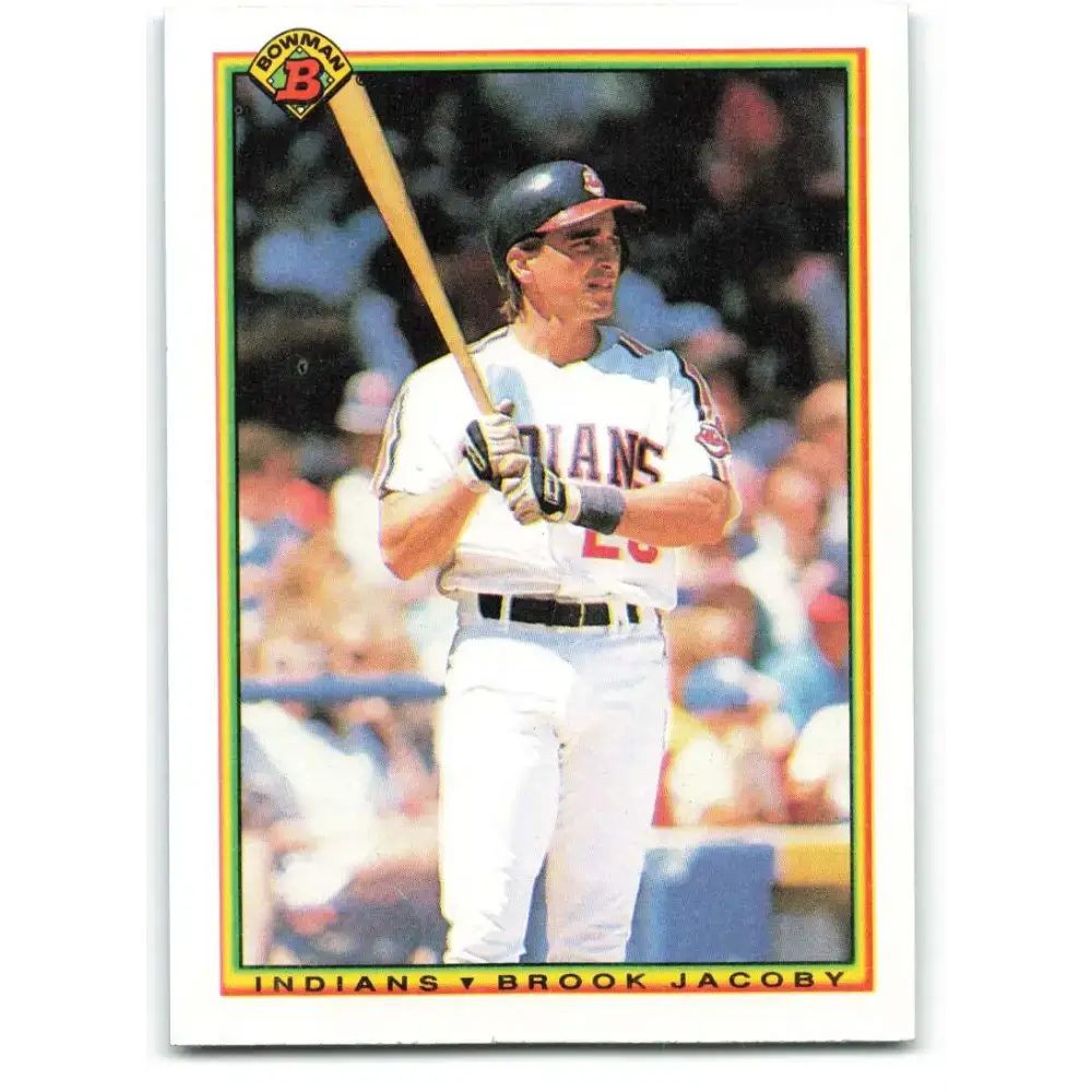 1990 Bowman #341 Brook Jacoby NM-MT Cleveland Indians Baseball Card - Baseball Card Single