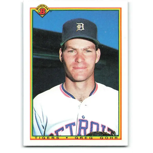 1990 Bowman #347 Greg Gohr NM-MT RC Rookie Detroit Tigers Baseball Card