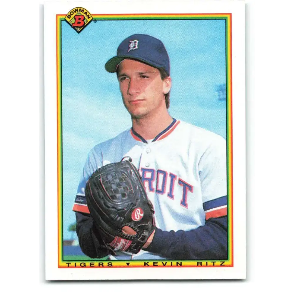 1990 Bowman #350 Kevin Ritz NM-MT RC Rookie Detroit Tigers Baseball Card - Baseball Card Single