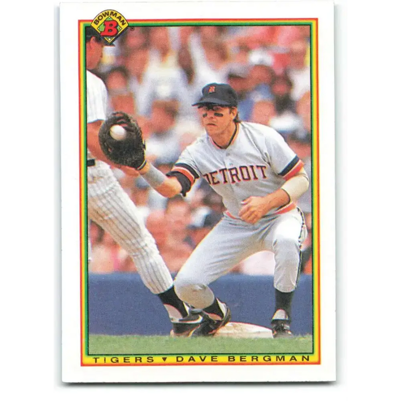 1990 Bowman #355 Dave Bergman NM-MT Detroit Tigers Baseball Card - Baseball Card Single