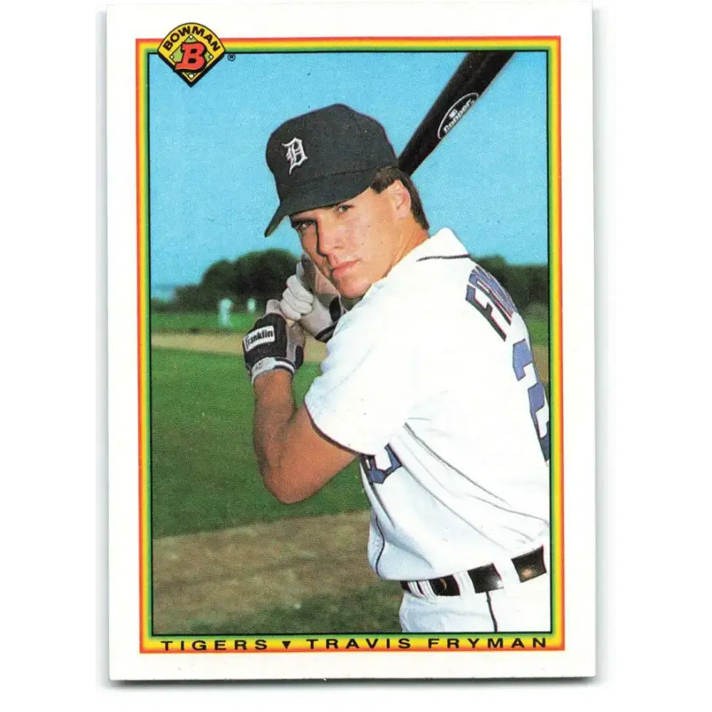 1990 Bowman #360 Travis Fryman NM-MT RC Rookie Detroit Tigers Baseball Card - Baseball Card Single