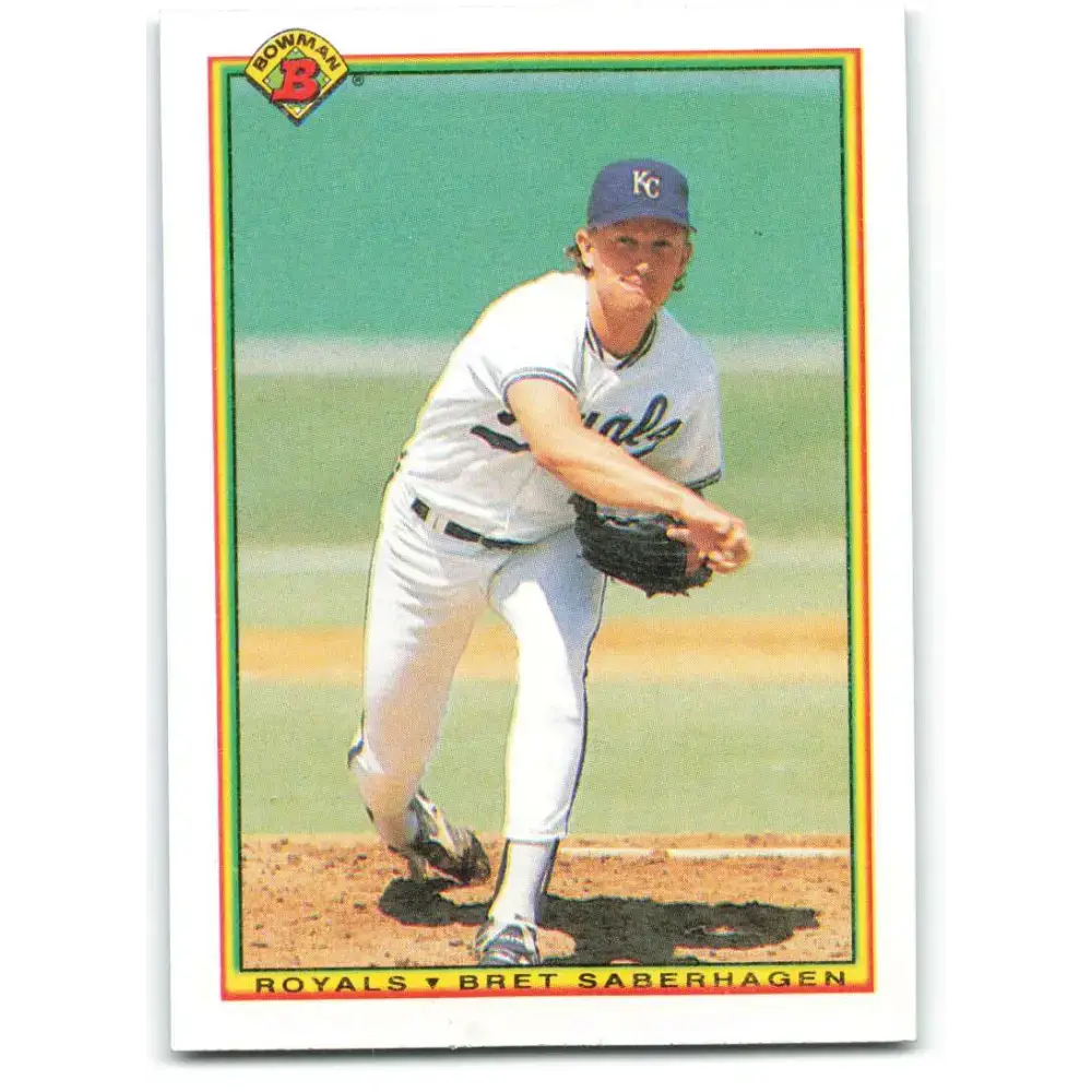 1990 Bowman #364 Bret Saberhagen NM-MT Kansas City Royals Baseball Card - Baseball Card Single