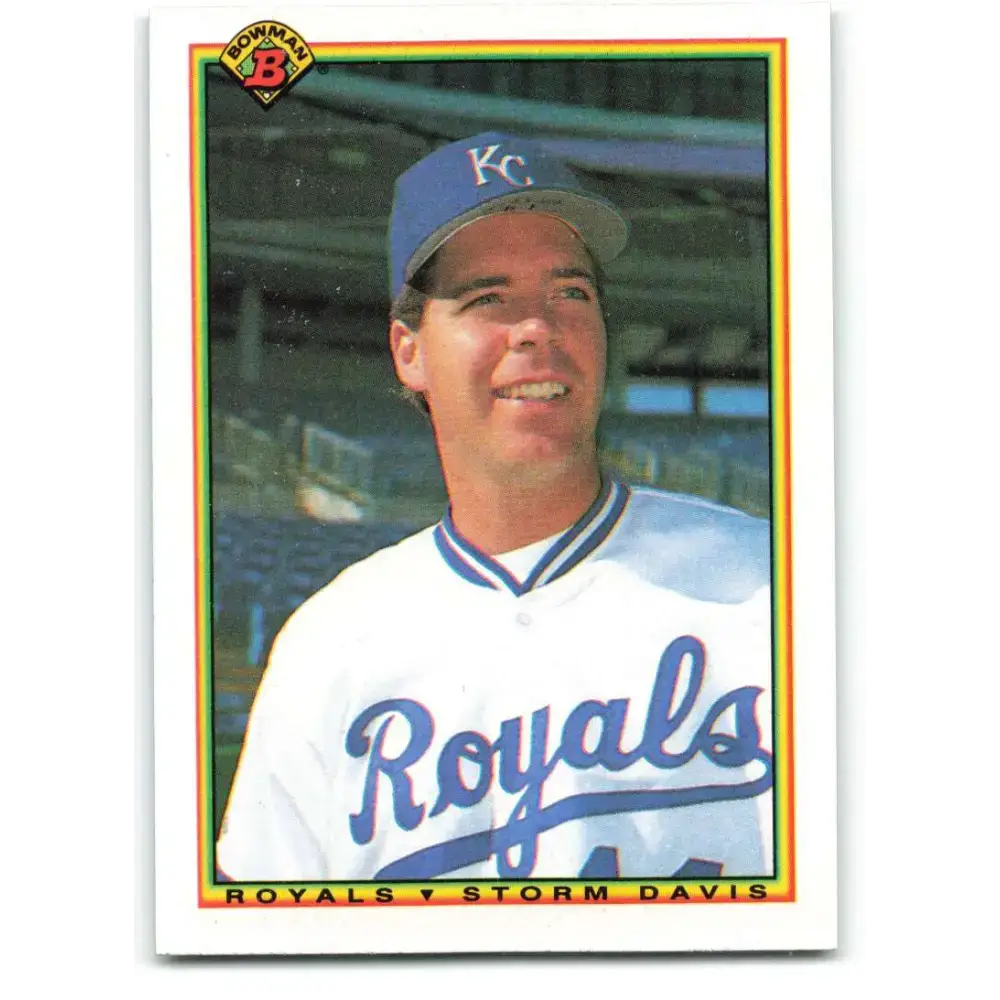 1990 Bowman #368 Storm Davis NM-MT Kansas City Royals Baseball Card - Baseball Card Single