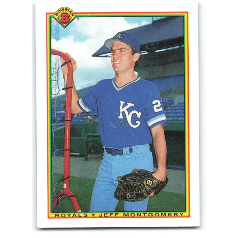 1990 Bowman #370 Jeff Montgomery NM-MT Kansas City Royals Baseball Card - Baseball Card Single