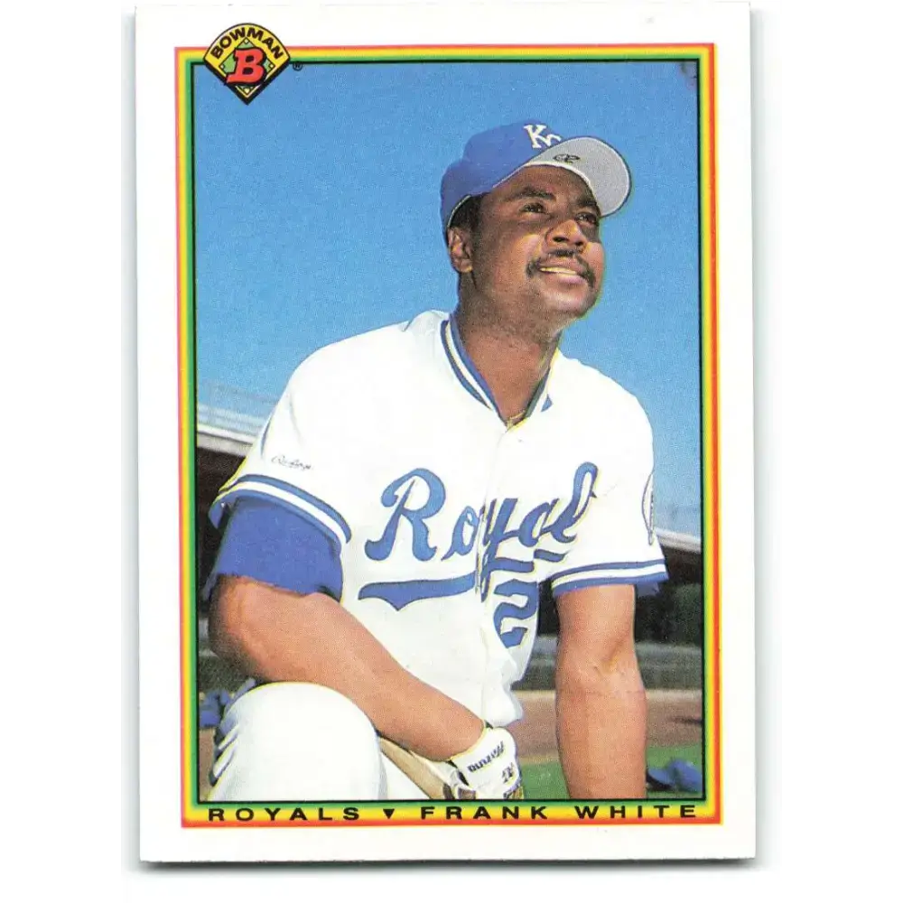1990 Bowman #371 Frank White NM-MT Kansas City Royals Baseball Card - Baseball Card Single