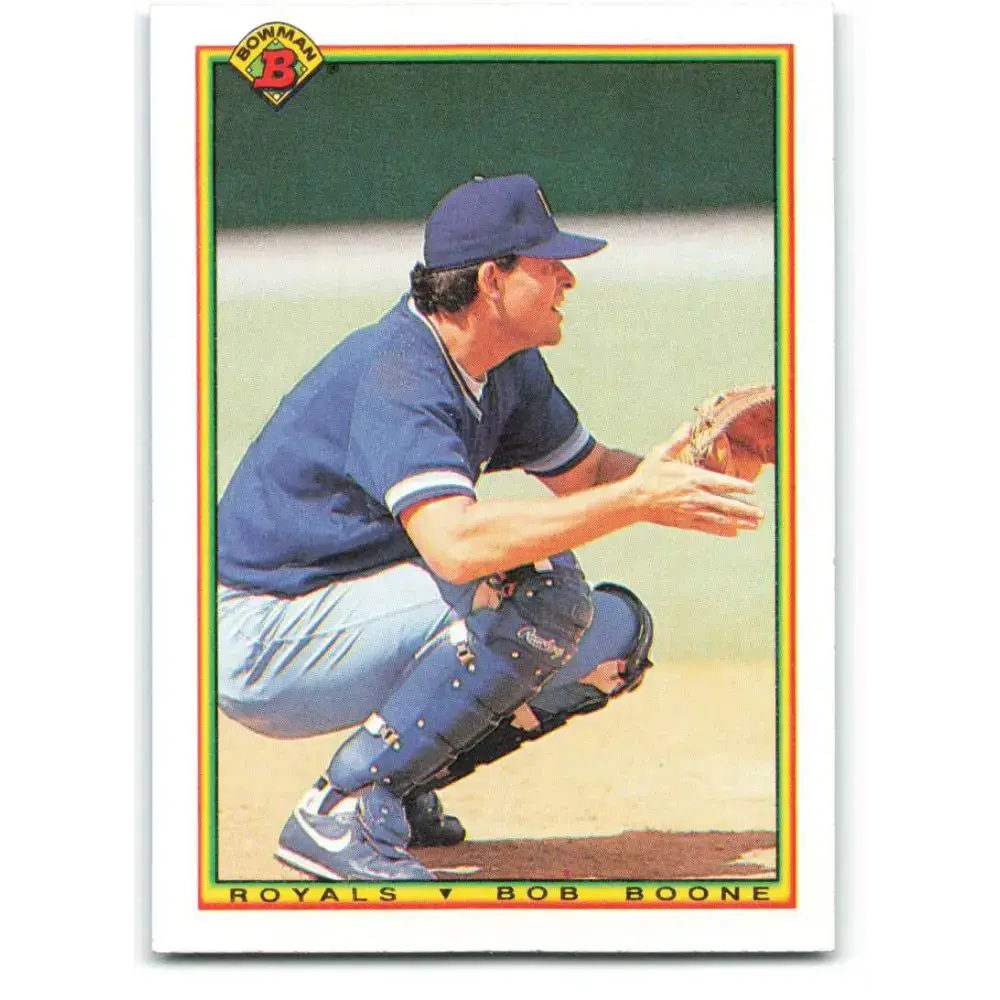 1990 Bowman #373 Bob Boone NM-MT Kansas City Royals Baseball Card - Baseball Card Single