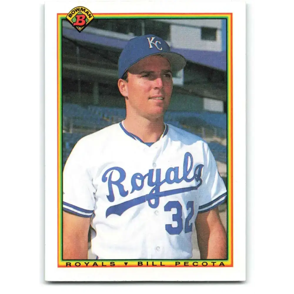 1990 Bowman #377 Bill Pecota NM-MT Kansas City Royals Baseball Card - Baseball Card Single