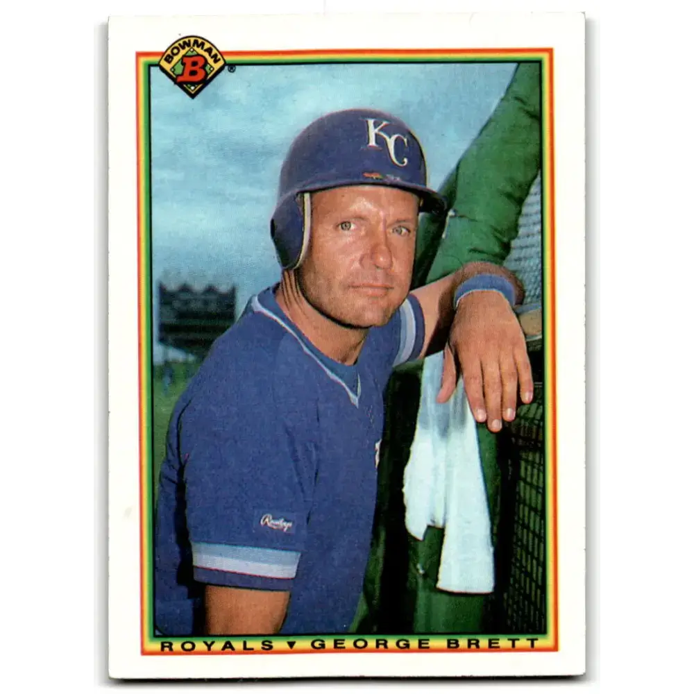 1990 Bowman #382 George Brett NM-MT Kansas City Royals Baseball Card - Baseball Card Single