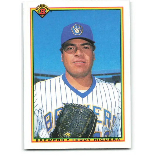 1990 Bowman #384 Teddy Higuera NM-MT Milwaukee Brewers Baseball Card