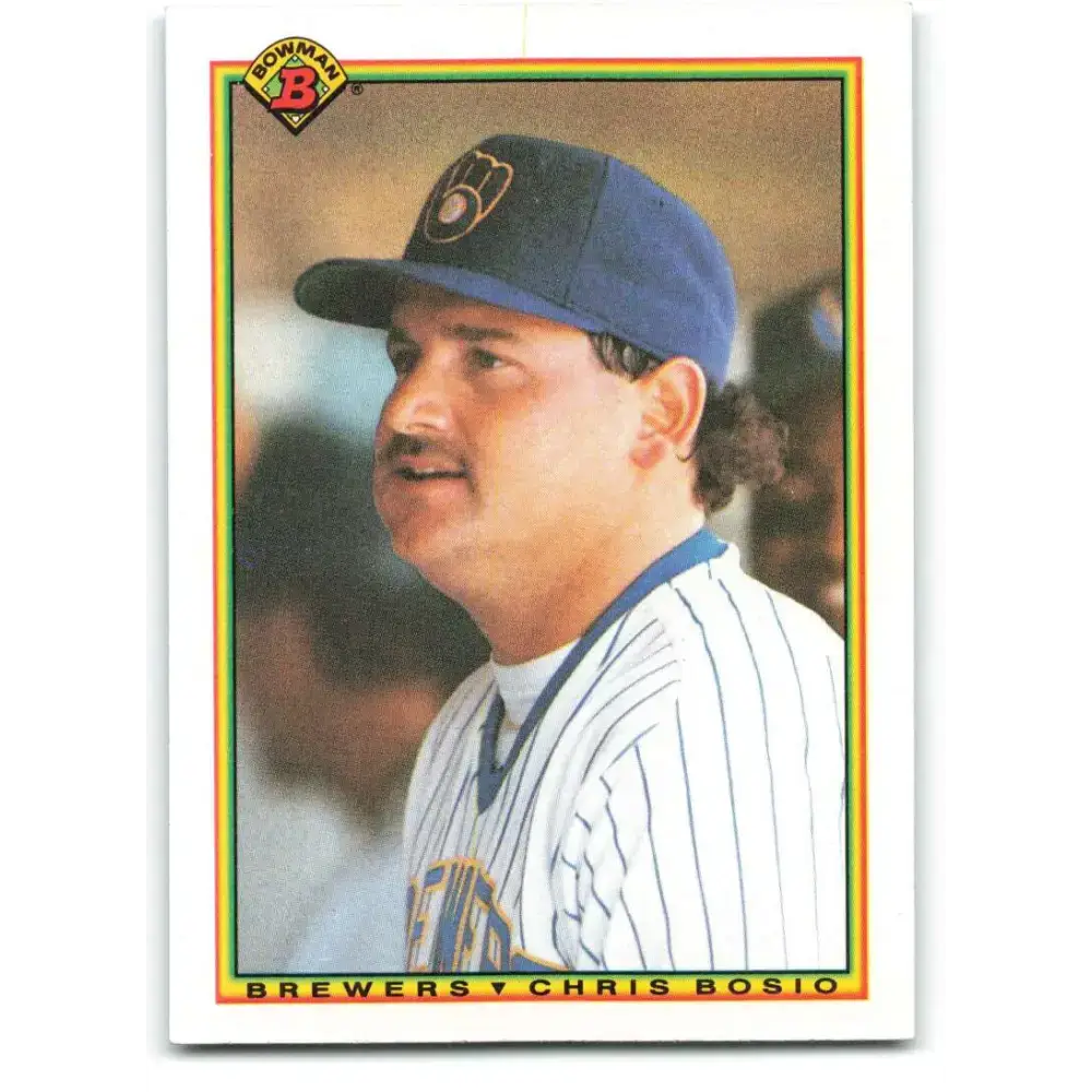 1990 Bowman #389 Chris Bosio NM-MT Milwaukee Brewers Baseball Card - Baseball Card Single